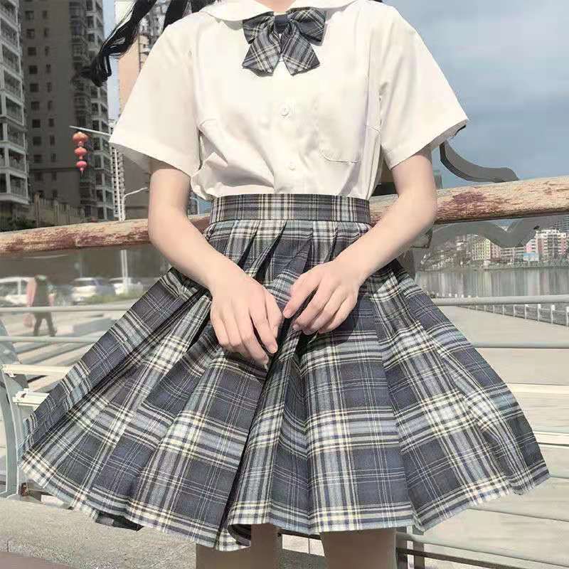 大單小單包工包料代加工生產(chǎn)日系學(xué)生格裙